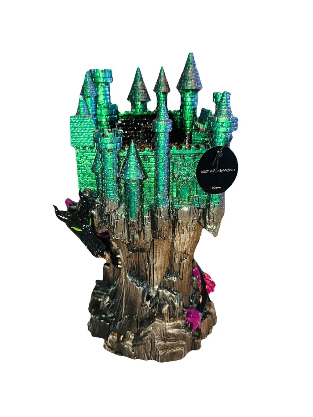 Maleficent Dragon Castle Disney Villains NEW Bath & Body Works Candle Holder